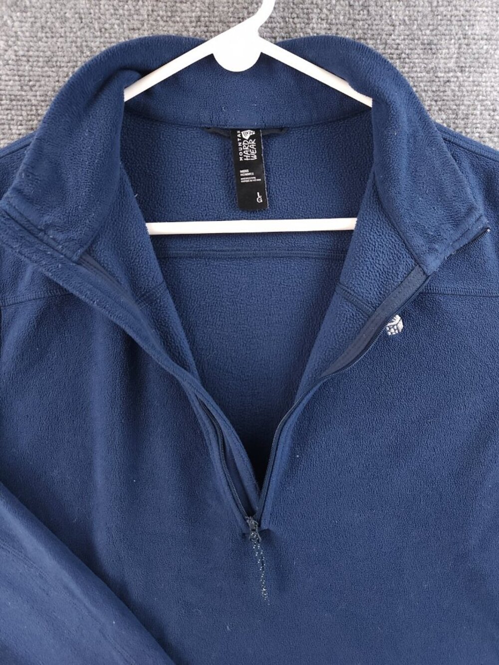 Mountain Hardwear Fleece Blue Large Logo Jacket Polyester Men Gorp Outdoors - Picture 5 of 14